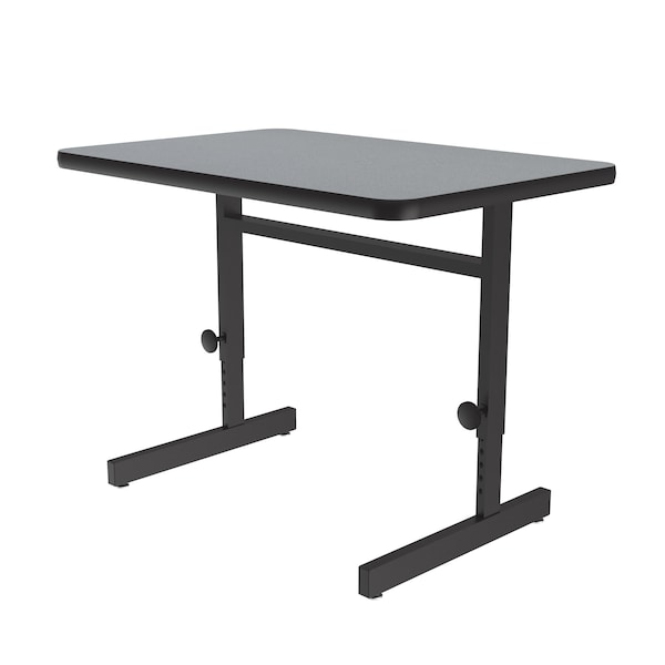 Rectangle Econoline Adjustable Height Computer Desk and Training Table, 24" W, 48" L, 21" to 29" H